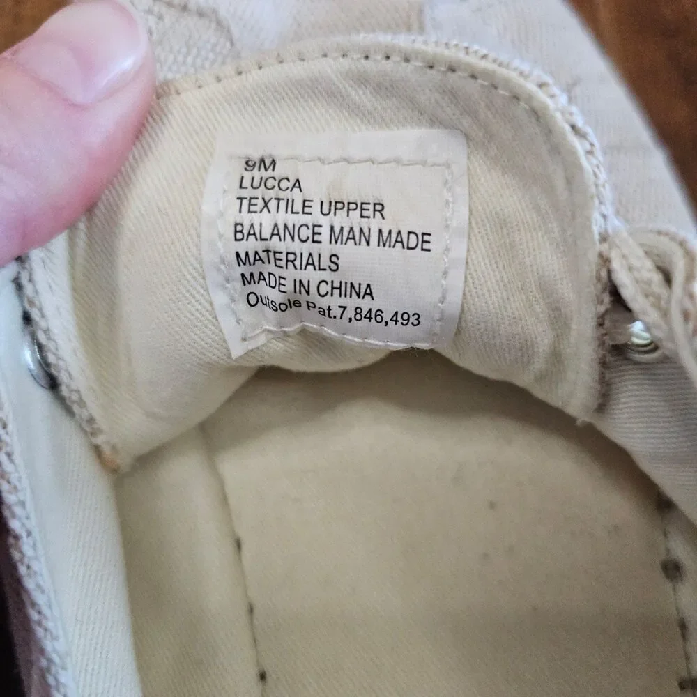 Vintage 7 Eight Espadrille Lace Up Sneakers size 9